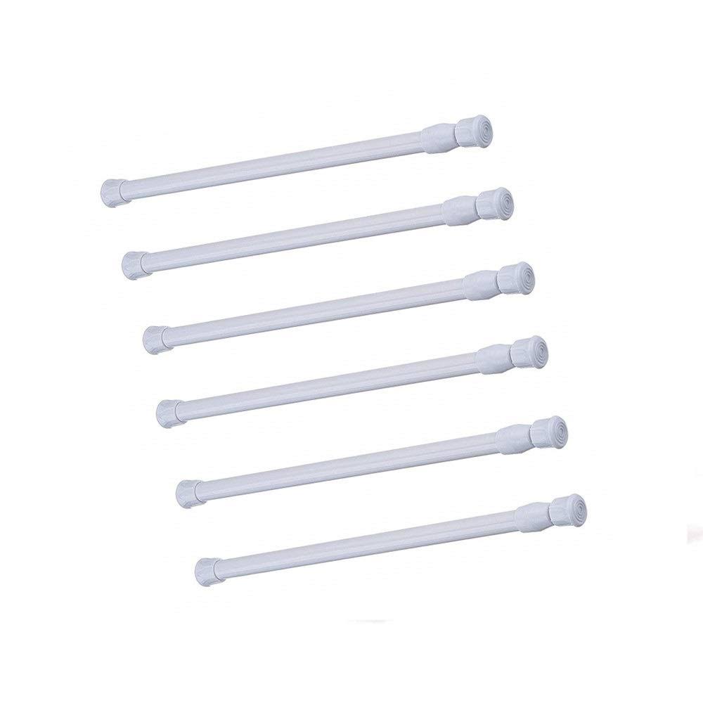 Cupboard Bars Tension Rods, 6 Pack 11.8-20 Inches Spring Tensions Rods Steel Adjustable Tension Curtain Rod - Product image 1