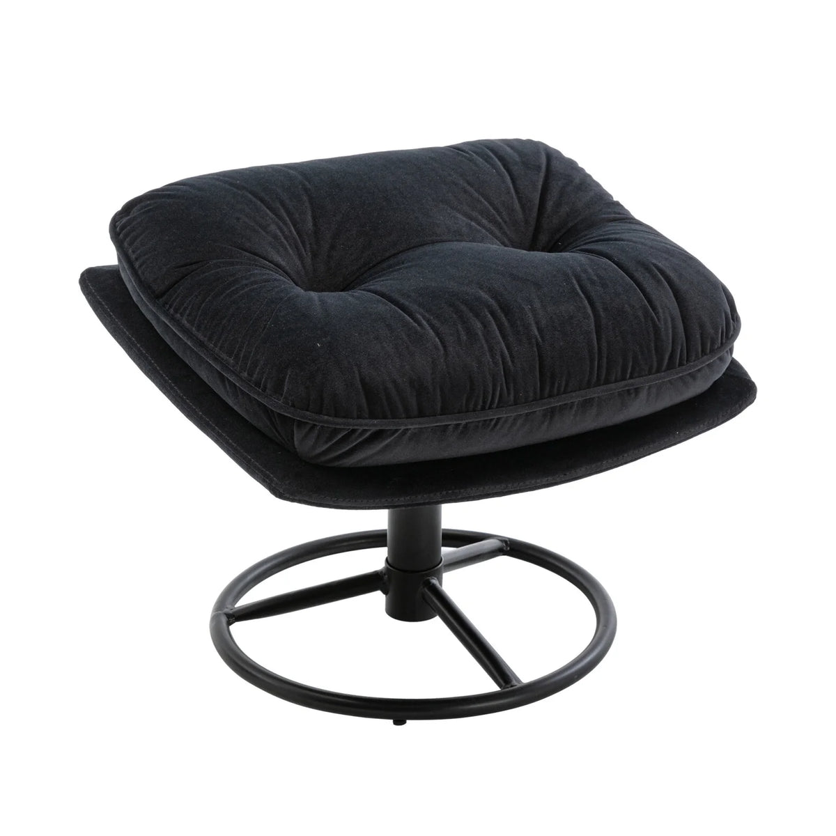 Velvet Swivel Accent Chair with Ottoman, Modern Chaise Lounge Chair with Metal Frame and Footstool - Product image 24