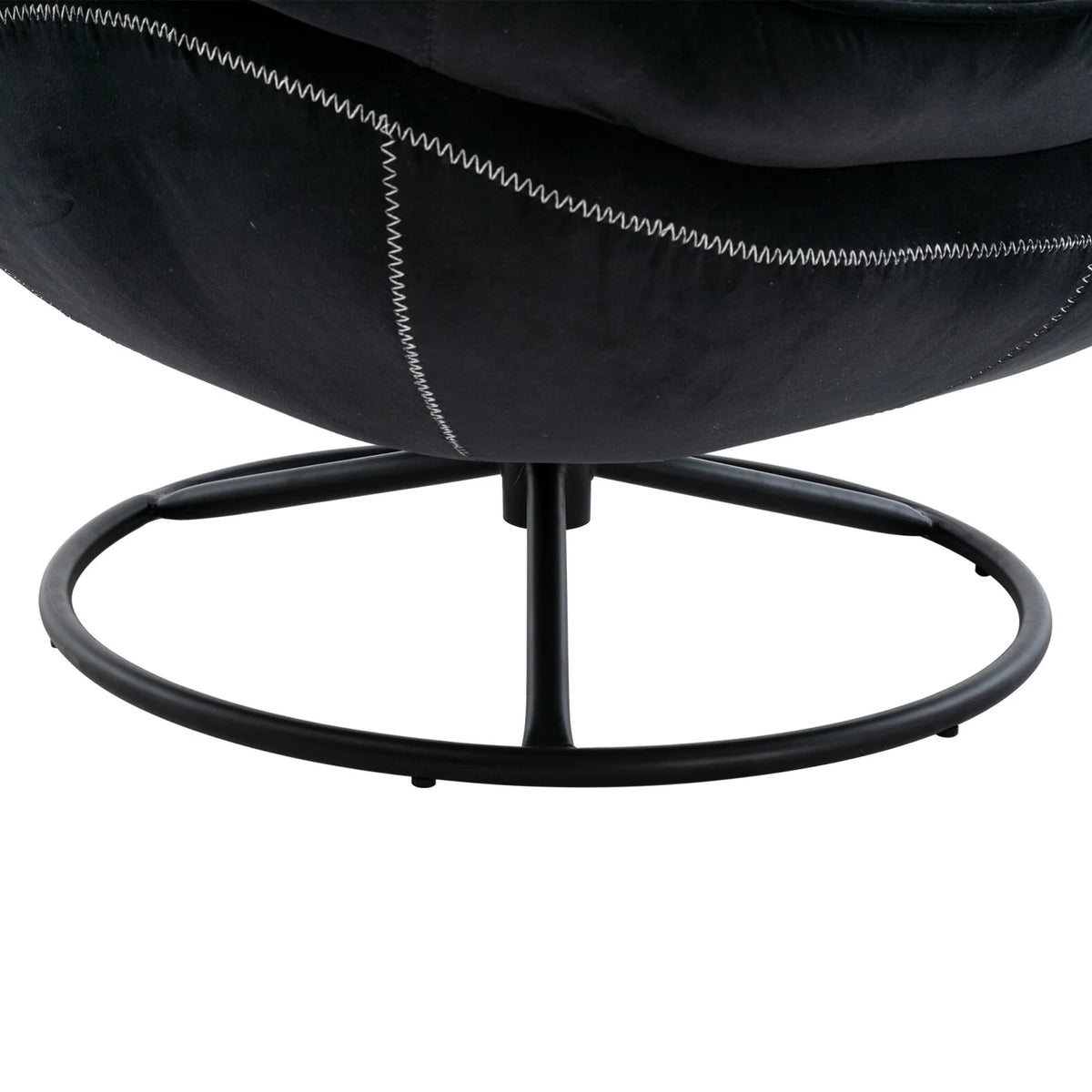 Velvet Swivel Accent Chair with Ottoman, Modern Chaise Lounge Chair with Metal Frame and Footstool - Product image 25
