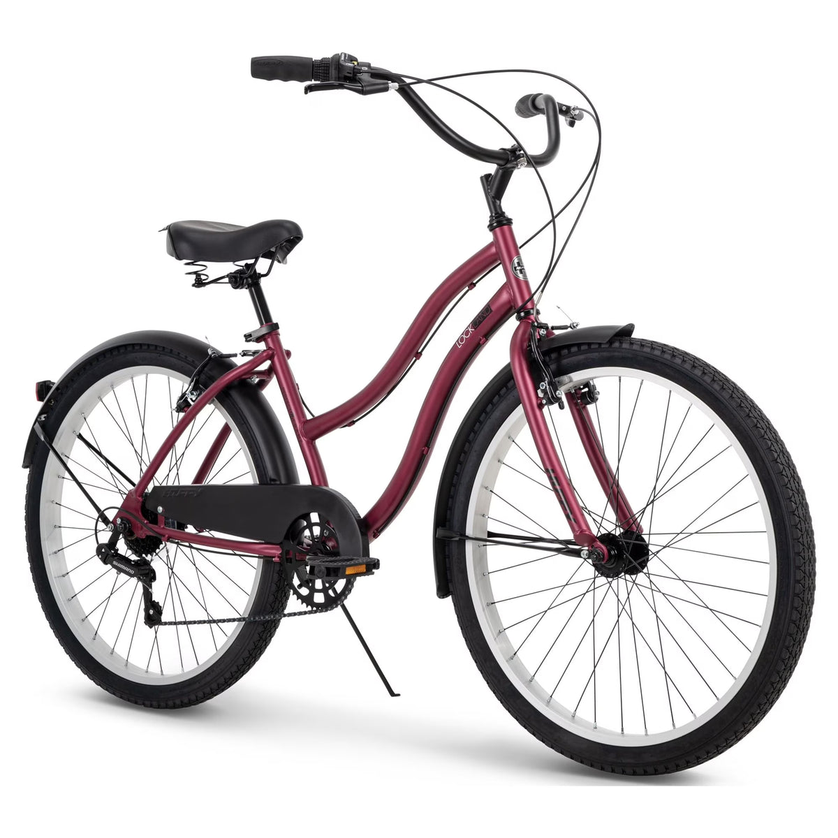 26" Huffy Lockland Cruiser Bike, 7 - Speeds, Padded Saddle, Pink, Ages 12+ - Product image 1