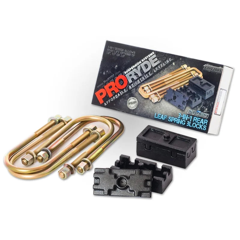 ProRYDE Suspension Systems 52-2500D Dodge HD 3-in-1 Block Kit w/U-bolts-Tapered