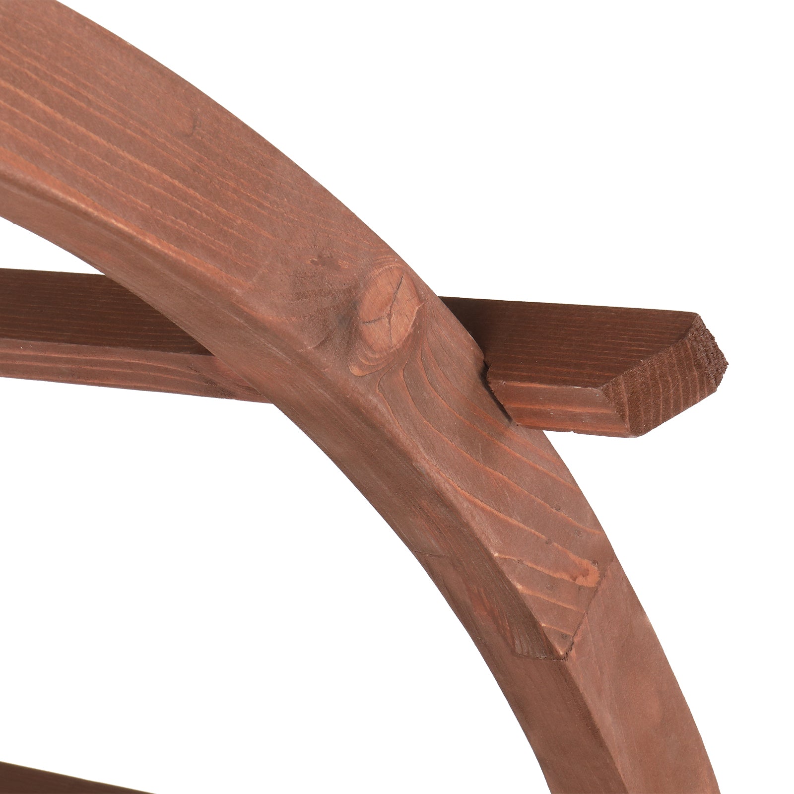 6.8FT Wooden Arch with Bench for 2 People, Garden Arbor Trellis for Climbing Plant - Product image 7