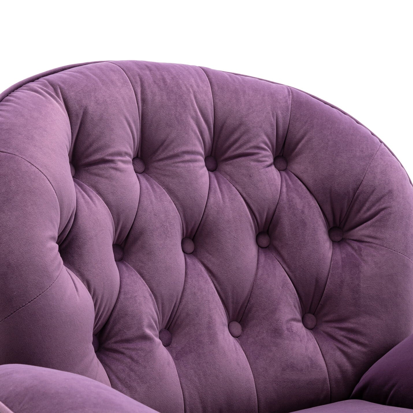 Velvet Swivel Accent Chair with Ottoman, Modern Chaise Lounge Chair with Metal Frame and Footstool - Product image 32