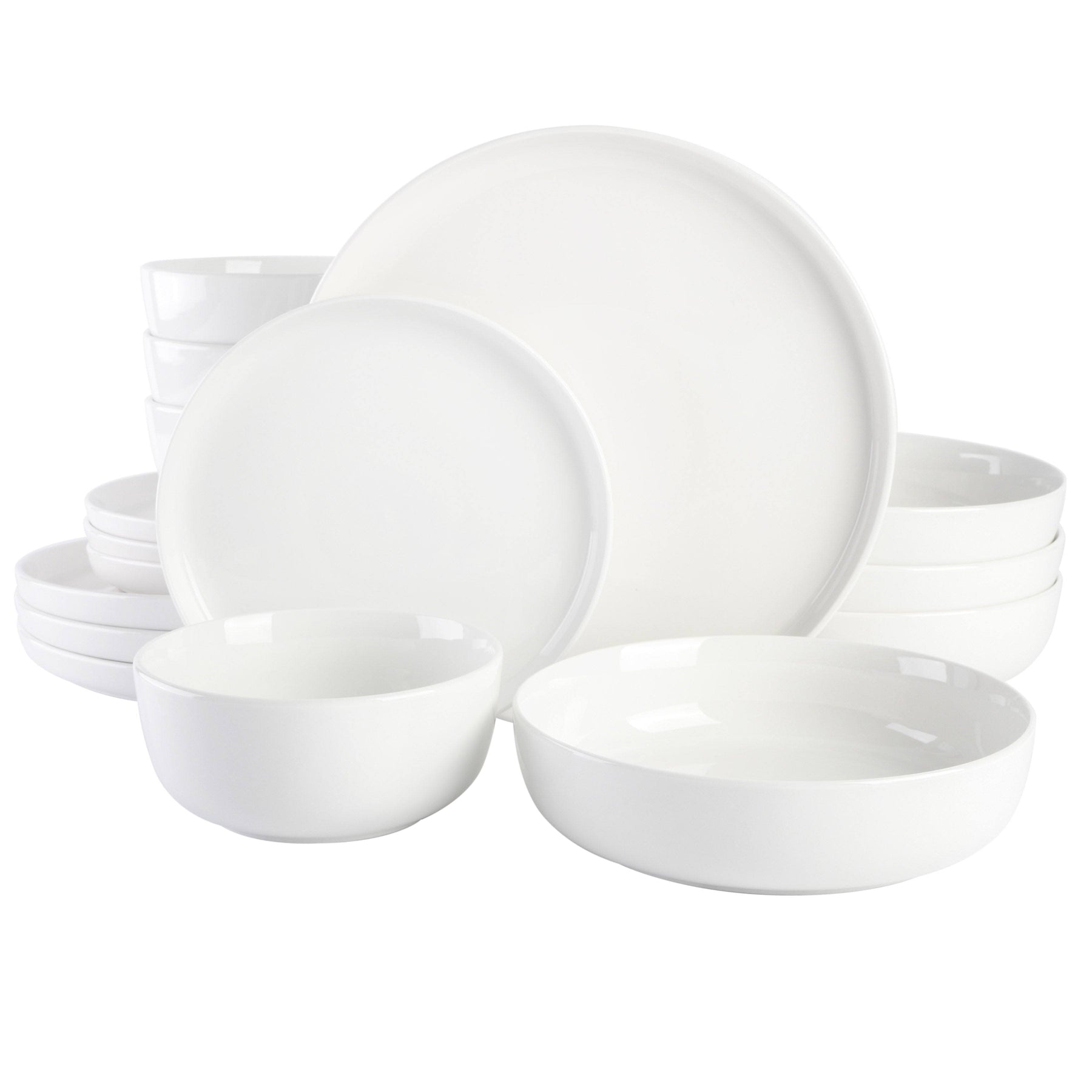 Gibson Home Oslo Porcelain Dinnerware Set Service for 4 (16pcs) White - Product image 1