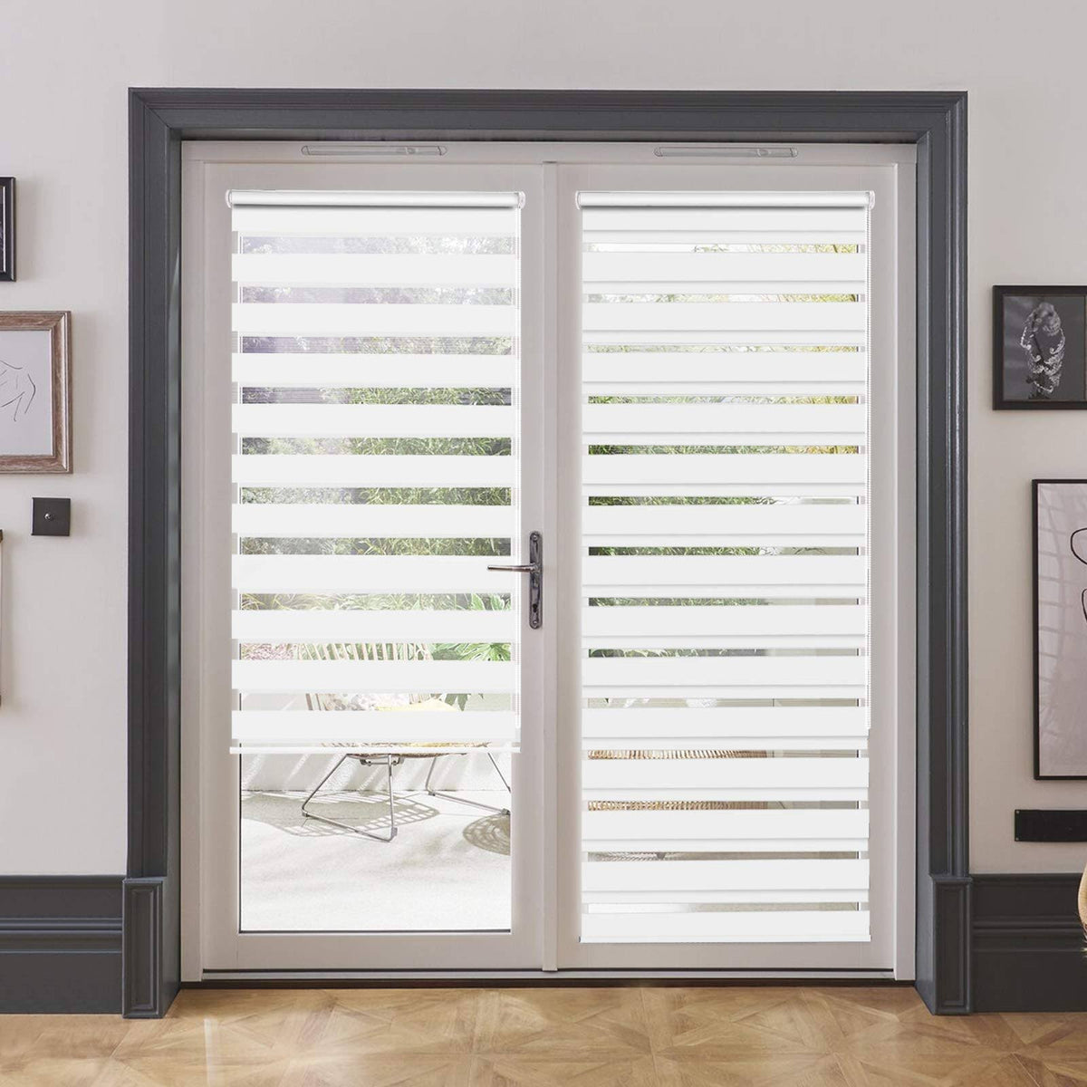 Luckup Horizontal Window Shade Blind Zebra Dual Roller Blinds Day and Night Blinds Curtains - Product image 1