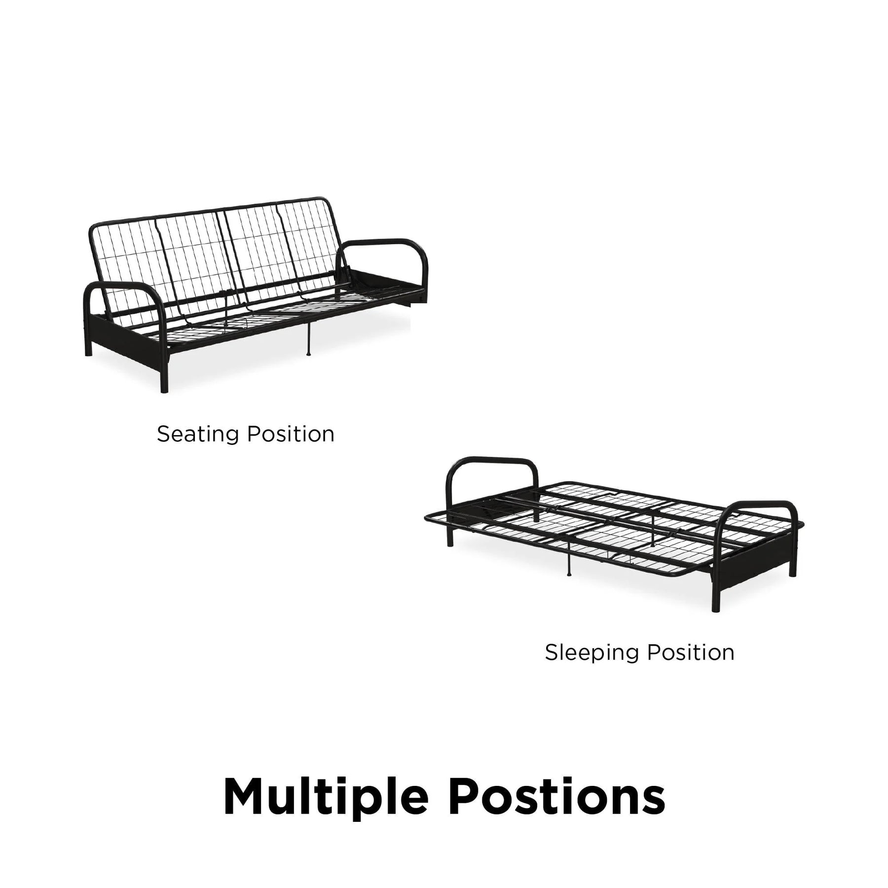 DHP Vermont Metal Futon Frame, Black - Product image 15