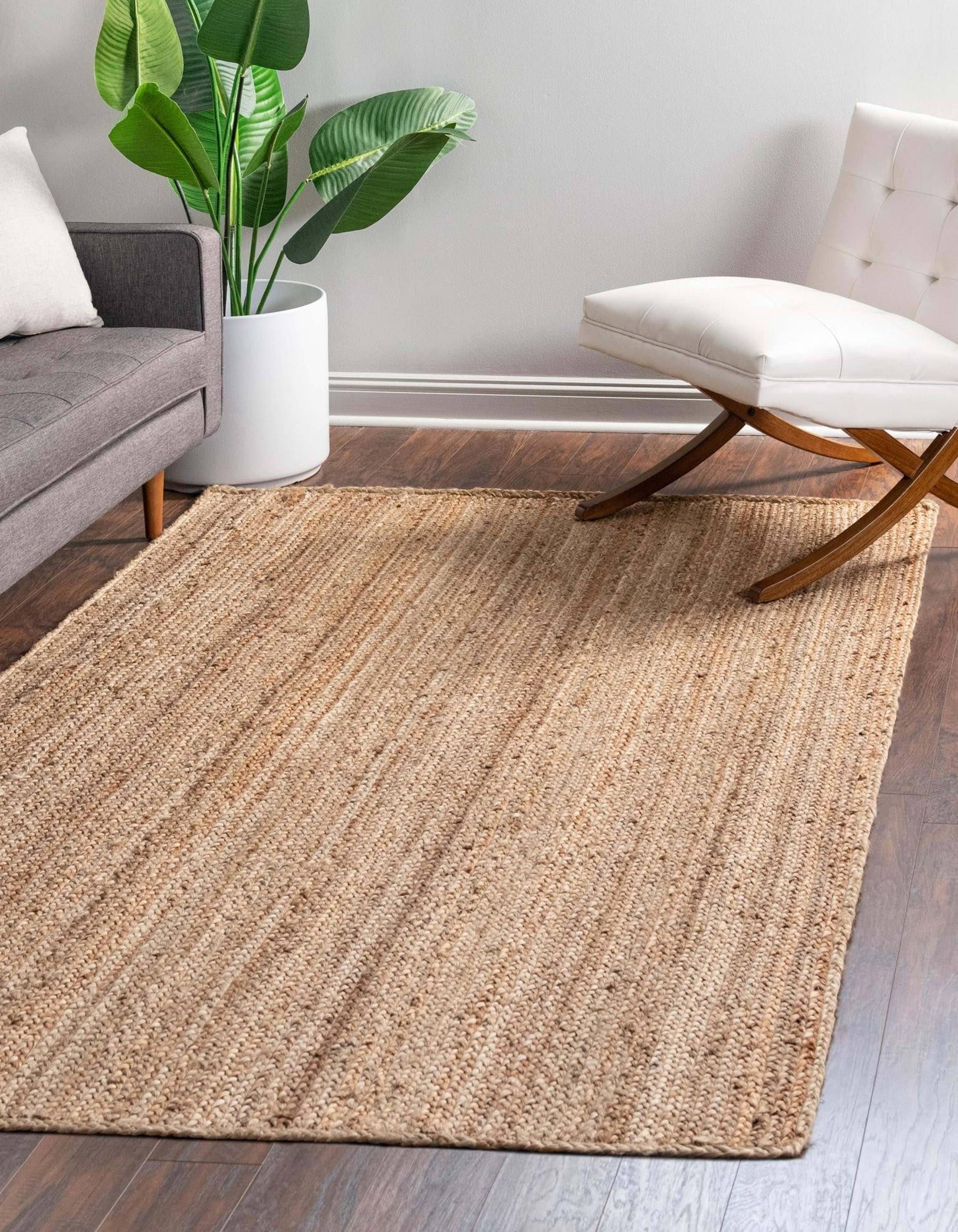 Unique Loom Dhaka Braided Jute Area Rug - 7' x 10' - Natural - Product image 1